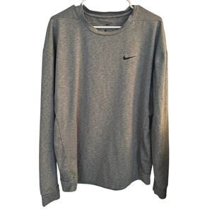 Nike Shirt Men's Green Dri-Fit Long Sleeve Athletic Pullover Sz XL